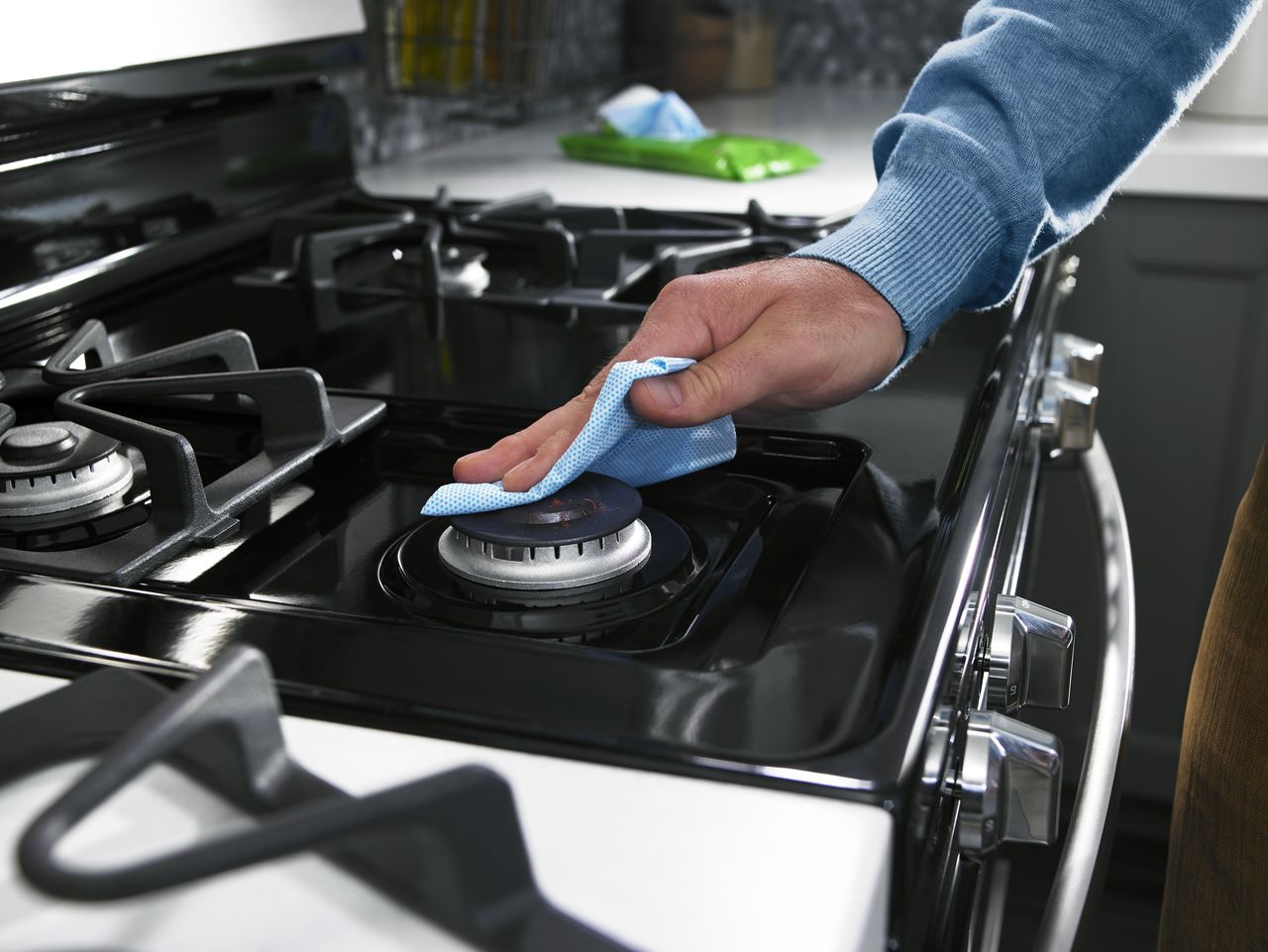 Cleaning Cooked-On Spills From the Stove Top